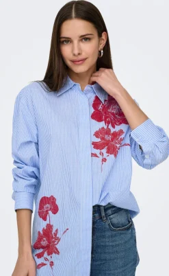 ONLY Skjorte - Laura Life - Bright White/Flower