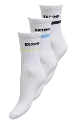 ONLY Strømper - Extend 3 Pack - White/Pastel Yel