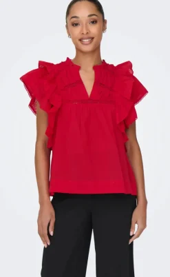 ONLY Top - Sunny - High Risk Red
