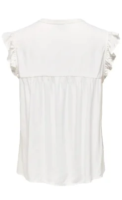 ONLY Top - Vestine - Cloud Dancer/Blue
