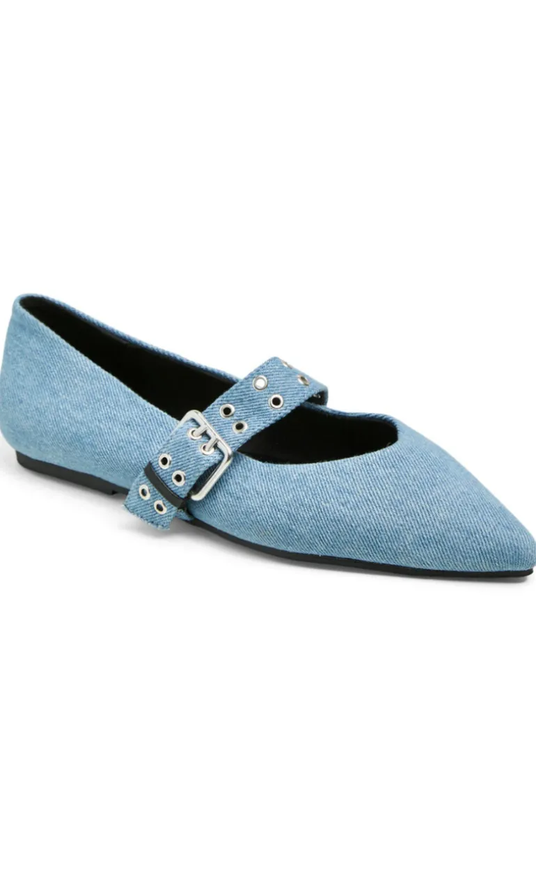 Pieces Ballerina - Saga Buckle - Medium Blue Denim