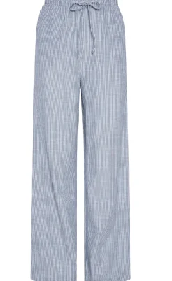 Pieces Bukser - Apia - Coronet Blue/Bright White