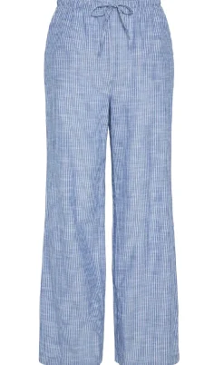 Pieces Bukser - Apia - Nautical Blue/Bright White