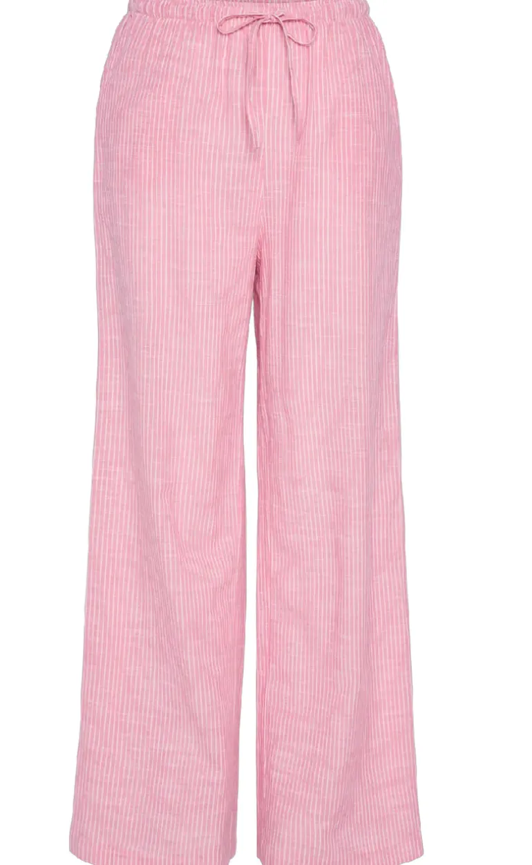 Pieces Bukser - Apia - Pink Lemonade/Bright White
