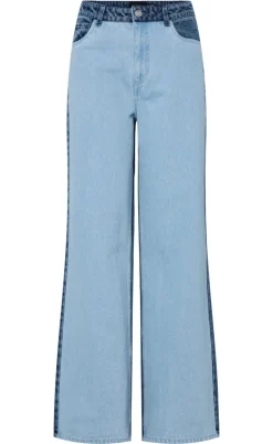 Pieces Bukser - Famy - Light Blue Denim/Medium Blue