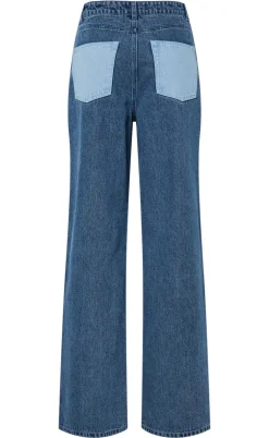 Pieces Bukser - Famy - Light Blue Denim/Medium Blue