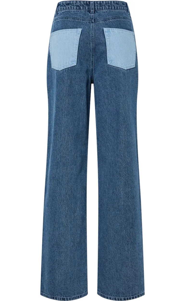 Pieces Bukser - Famy - Light Blue Denim/Medium Blue
