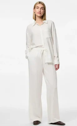 Pieces Bukser - Pia - Bright White