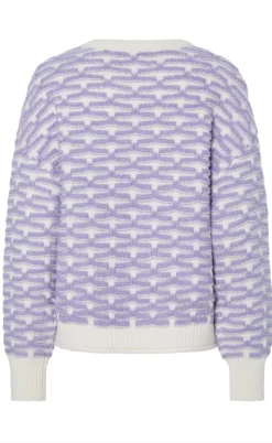 Pieces Strik - Diana - Cloud Dancer/Lavender