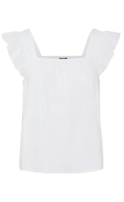 Pieces Top - Pia - Bright White