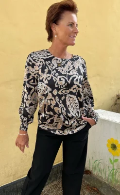 Say INA Copenhagen Bluse - Chili - Brown Leaf