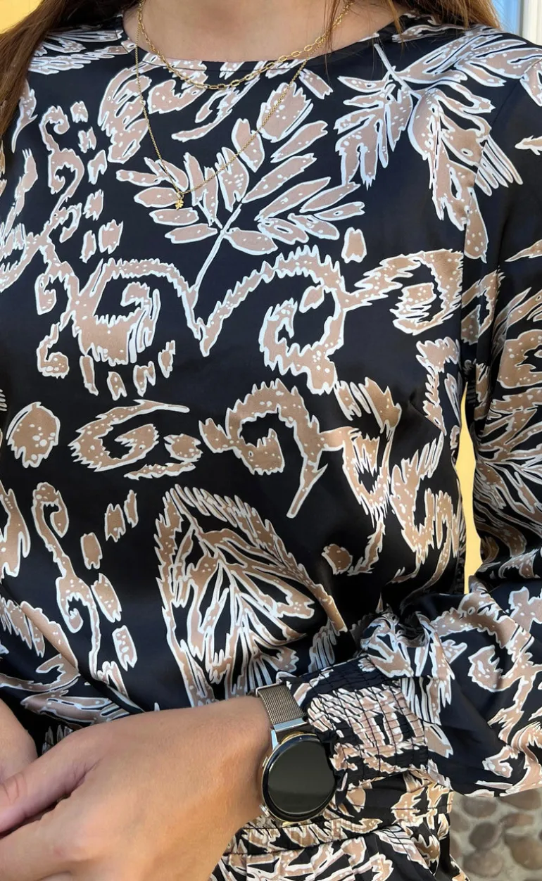 Say INA Copenhagen Bluse - Chili - Brown Leaf
