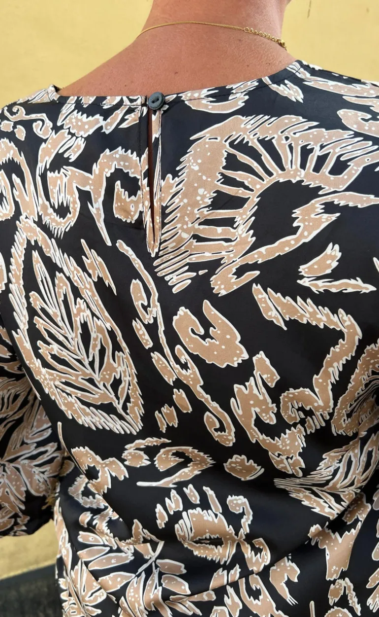 Say INA Copenhagen Bluse - Chili - Brown Leaf