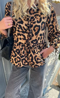 Say INA Copenhagen Bluse - Poplin - Leopard