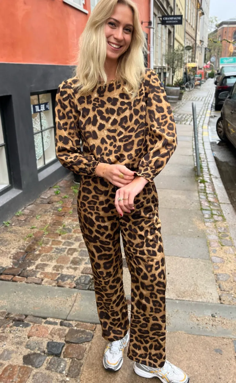 Say INA Copenhagen Bluse - Chili - Leopard