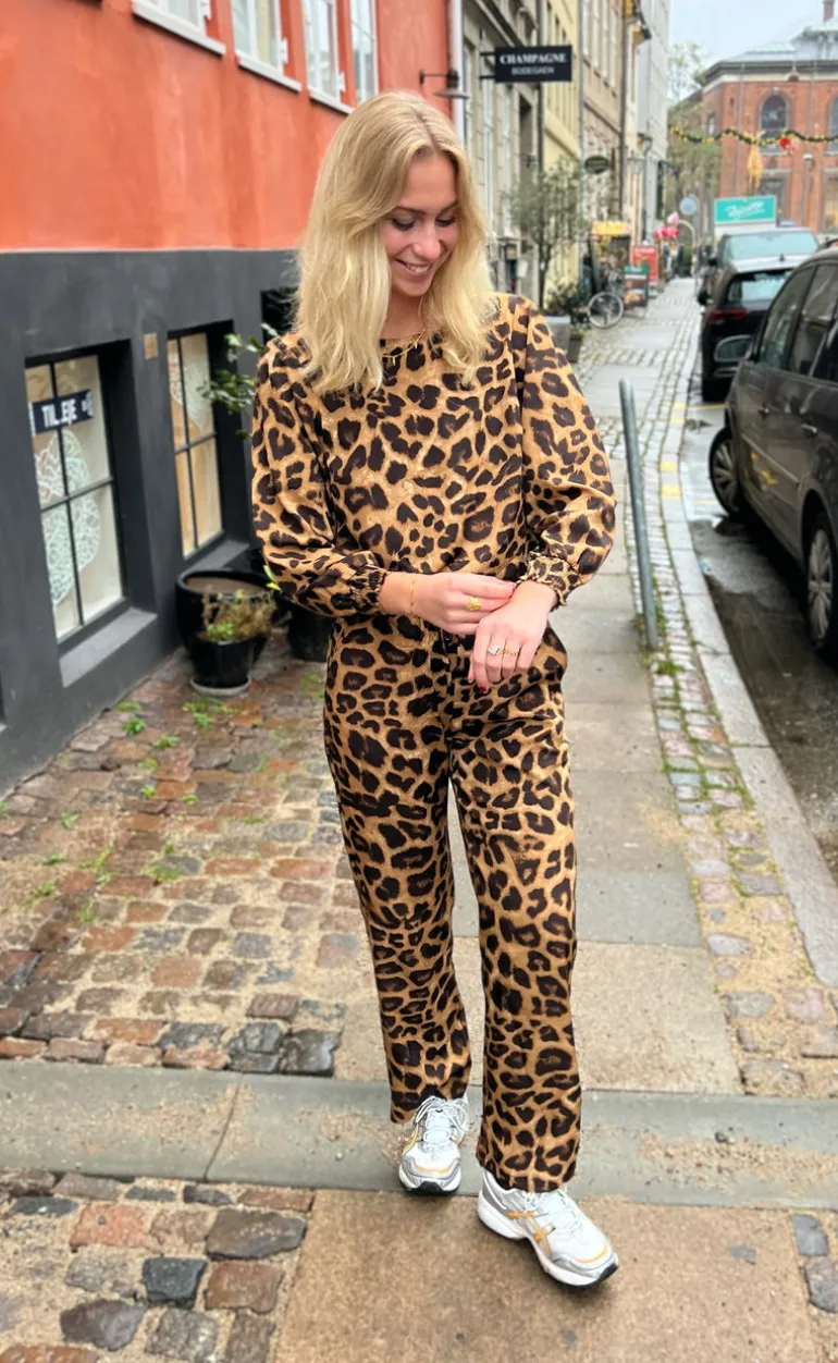 Say INA Copenhagen Bluse - Chili - Leopard