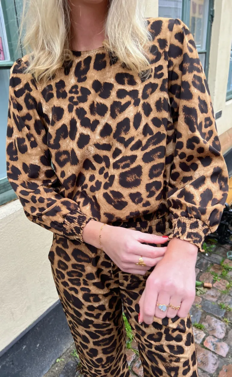 Say INA Copenhagen Bluse - Chili - Leopard