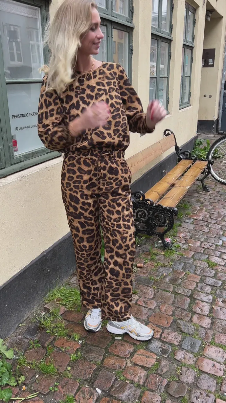 Say INA Copenhagen Bluse - Chili - Leopard