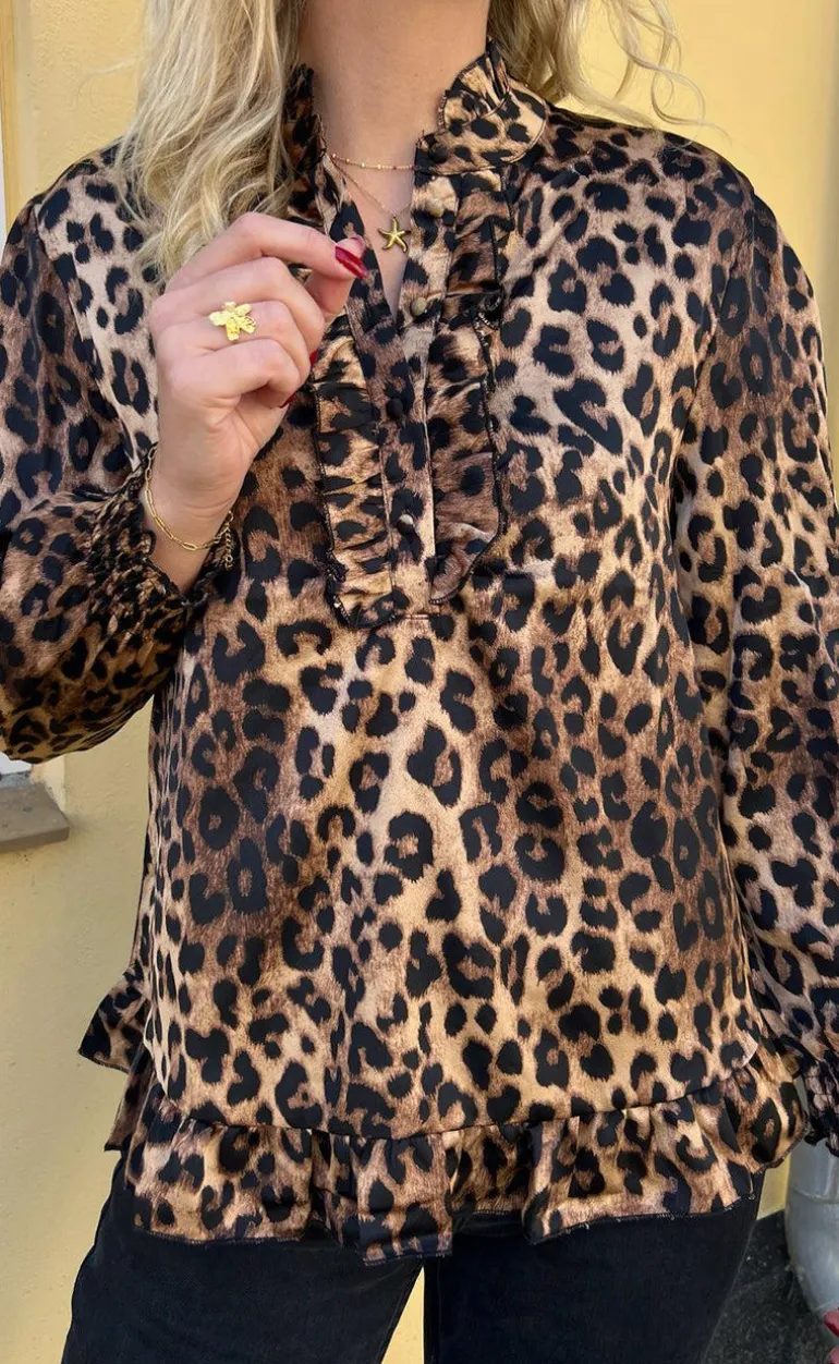 Say INA Copenhagen Bluse - Pia - Leopard