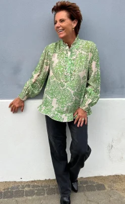 Say INA Copenhagen Bluse - Pia - Green Dream