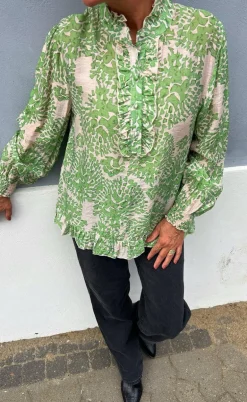 Say INA Copenhagen Bluse - Pia - Green Dream