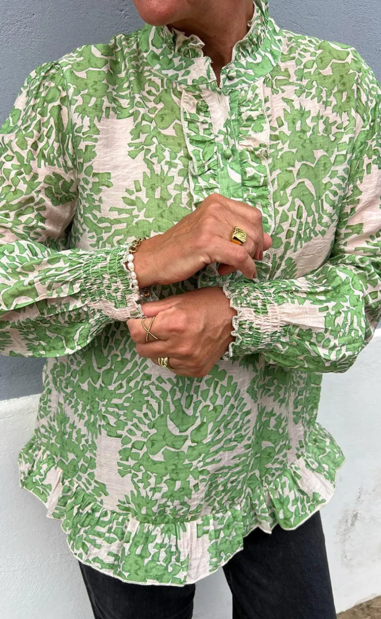 Say INA Copenhagen Bluse - Pia - Green Dream