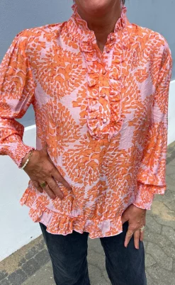 Say INA Copenhagen Bluse - Pia - Orange Dream