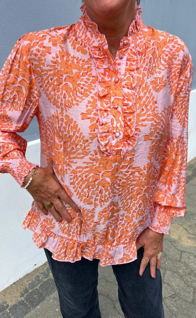Say INA Copenhagen Bluse - Pia - Orange Dream