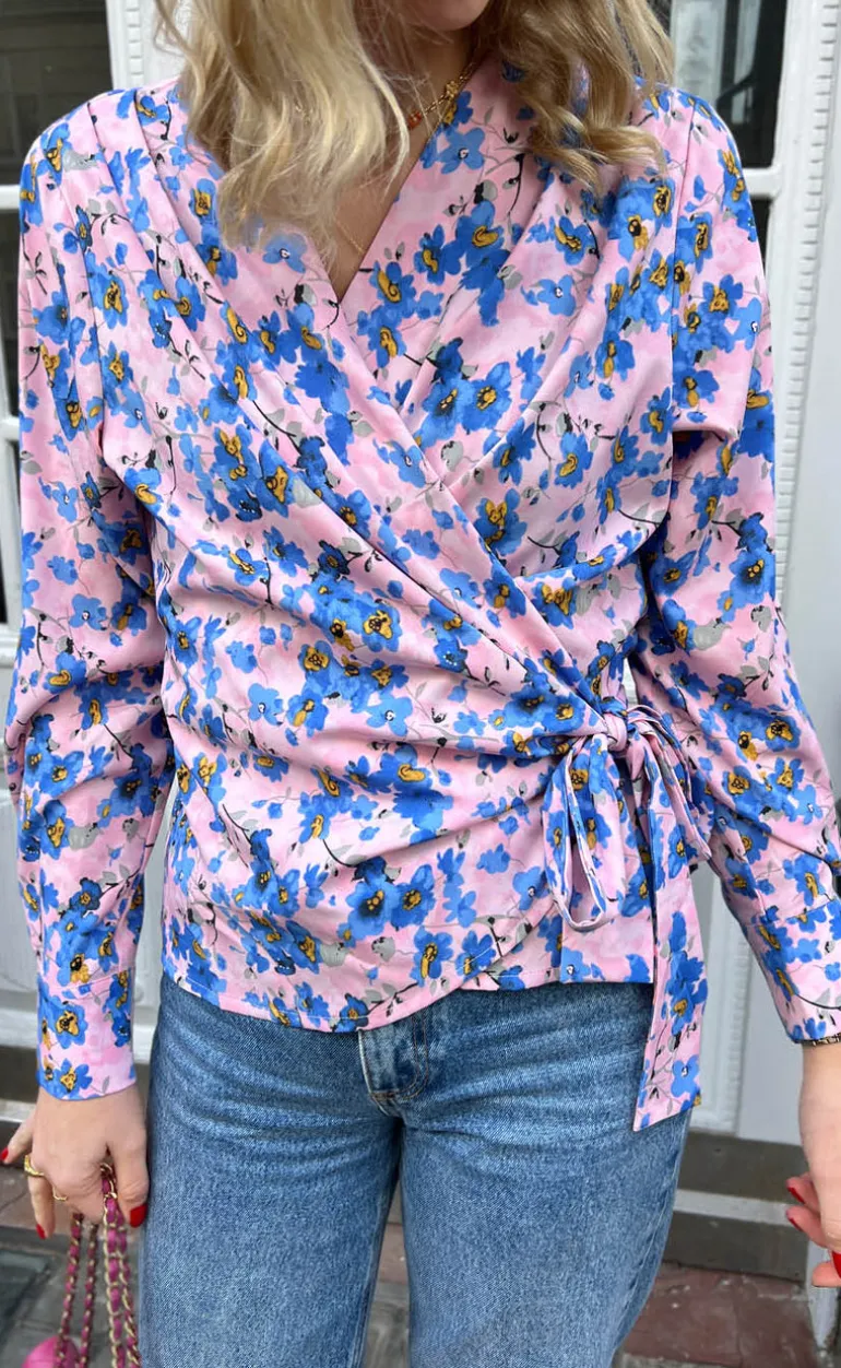 Say INA Copenhagen Bluse - Josse - Blue Flower