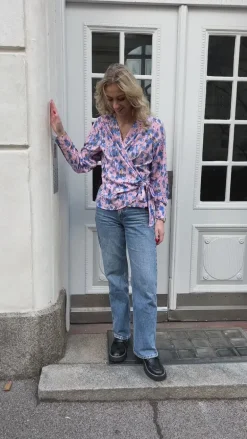 Say INA Copenhagen Bluse - Josse - Blue Flower