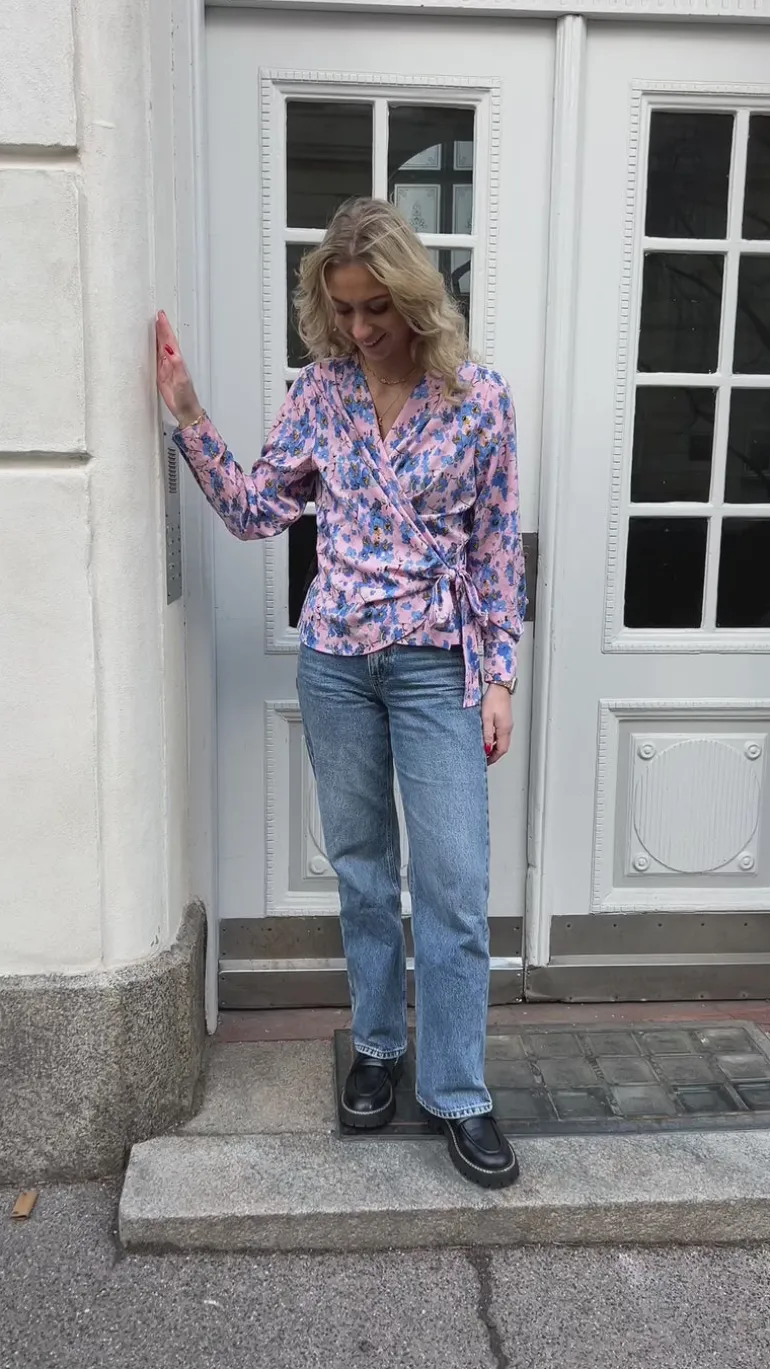 Say INA Copenhagen Bluse - Josse - Blue Flower