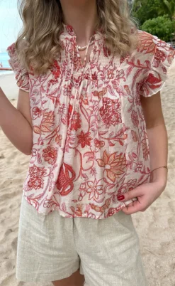 Say INA Copenhagen Bluse - Emmi - Red Flowers