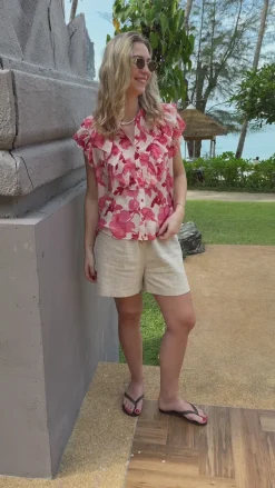 Say INA Copenhagen Bluse - Emmi - Red Flowers