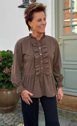 Say INA Copenhagen Bluse - Frida - Dark Brown