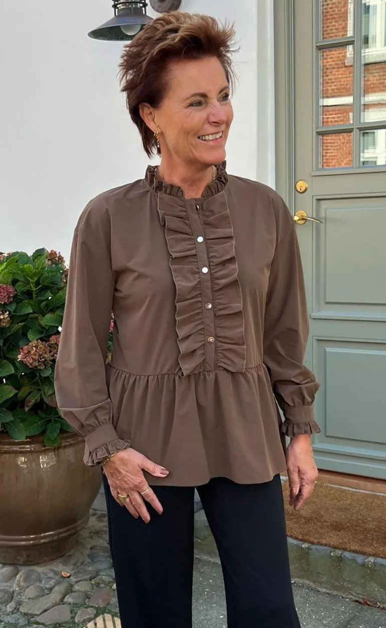 Say INA Copenhagen Bluse - Frida - Dark Brown