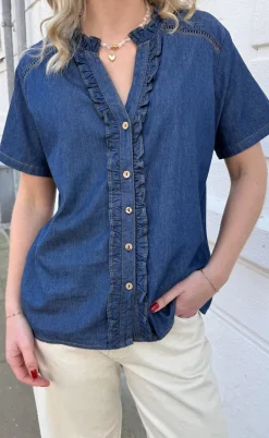 Say INA Copenhagen Bluse - Sophie - Denim Blue