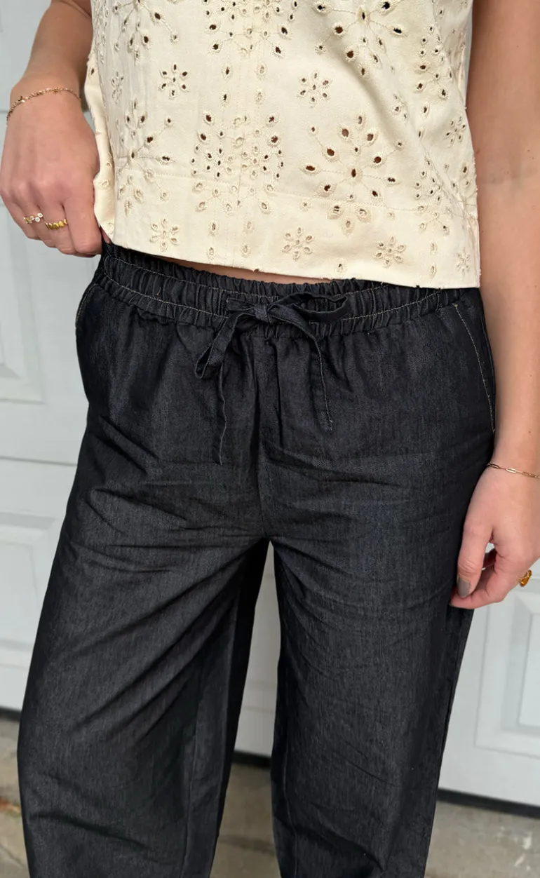 Say INA Copenhagen Bukser - Detia - Black Denim