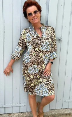 Say INA Copenhagen Kjole - Augusta - Leopard / Flower