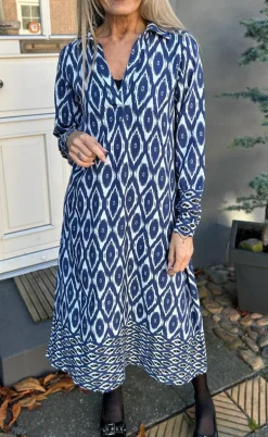 Say INA Copenhagen Kjole - Camma - Blue Printed