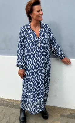 Say INA Copenhagen Kjole - Camma - Blue Printed