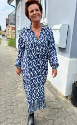 Say INA Copenhagen Kjole - Camma - Blue Printed