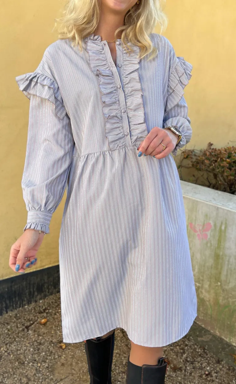 Say INA Copenhagen Kjole - Emilie - Grey Striped