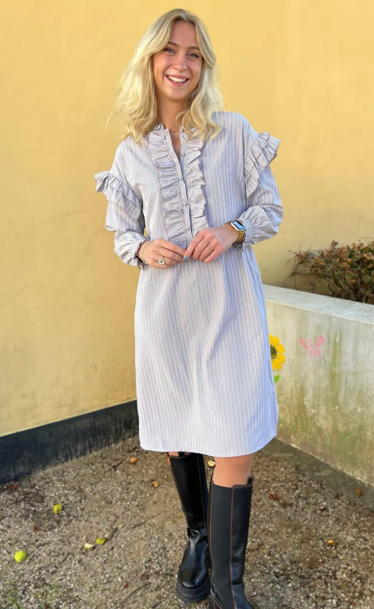 Say INA Copenhagen Kjole - Emilie - Grey Striped