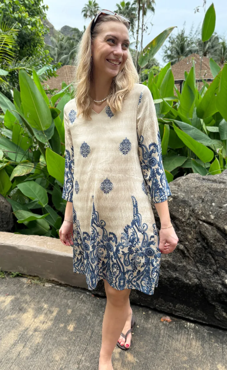 Say INA Copenhagen Kjole - Arianna - Blue Paisley