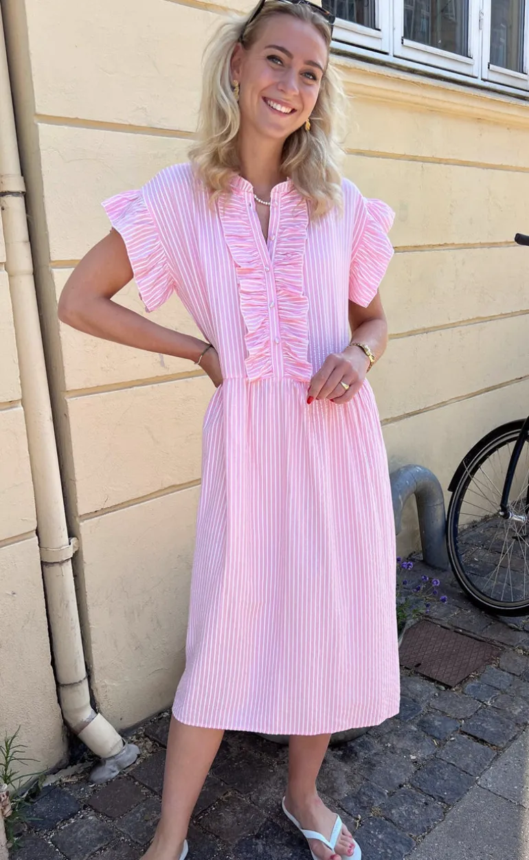 Say INA Copenhagen Kjole - Amelia - Pink Striped