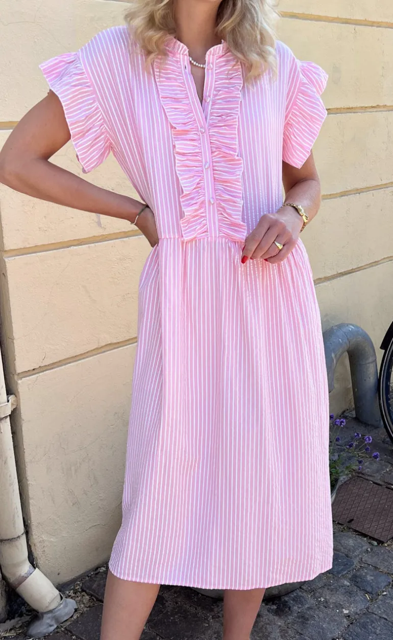 Say INA Copenhagen Kjole - Amelia - Pink Striped