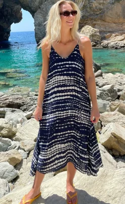 Say INA Copenhagen Kjole - Klara - Navy Tie Dye