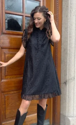 Say INA Copenhagen Kjole - Pia Lace Summer - Black