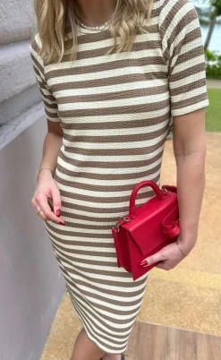 Say INA Copenhagen Kjole - Gina - Brown Striped
