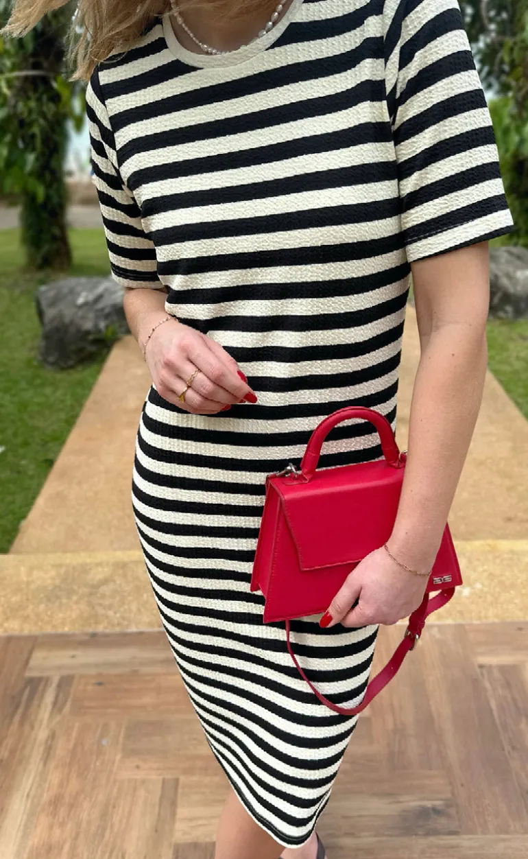 Say INA Copenhagen Kjole - Gina - Black Striped